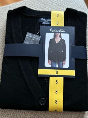 Splendid Black V-Neck Cardigan Jacket